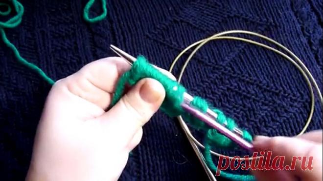 Турецкая коса спицами с вытянутыми петлями