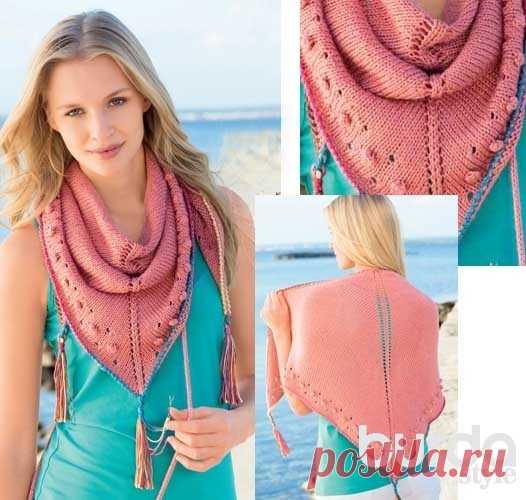 Бактус с «шишечками» - схема вязания спицами. Вяжем Косынки на Verena.ru