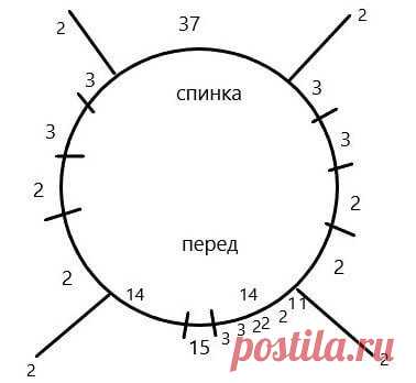 Подробнейшее описание вязания базового джемпера регланом сверху