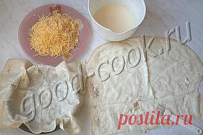 пирог из лаваша с сыром, рецепт приготовления