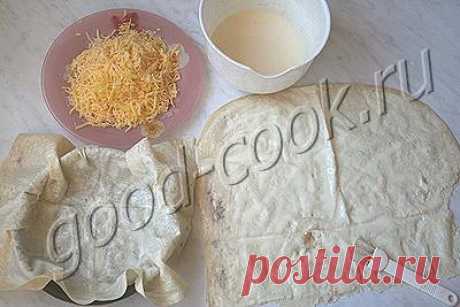 пирог из лаваша с сыром, рецепт приготовления