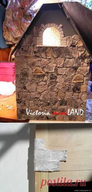 Упаковка от яиц - имитация камня и кирпича