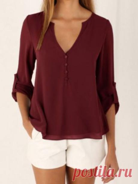 Fashion Womens Long Sleeve Loose Blouse Casual Shirt Summer Chiffon Tops T-Shirt | eBay