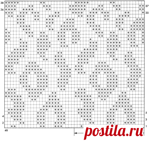 Леопардовый узор для вязания на спицах :: Орнаменты или жаккардовые (норвежские) узоры :: Схемы и образцы узоров :: Вязание на спицах :: RukoDelie.by
