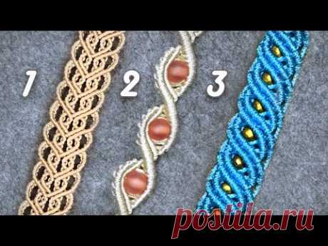 3 Macrame Patterns for Bracelets or Other Macrame Projects