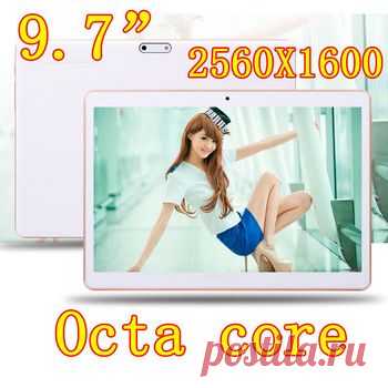 9.7 дюймов 8 ядра Octa ядер 2560 X 1600 IPS DDR 4 ГБ оперативной памяти 32 ГБ 8.0MP 3 г две сим карты Wcdma + GSM планшет пк таблетки шт Android4.4 7 9 купить на AliExpress