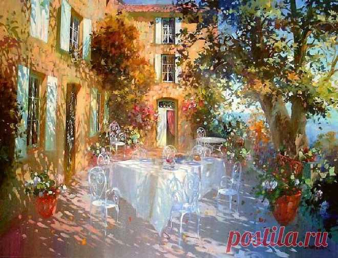 В лучах солнца... Художник Laurent Parcelier