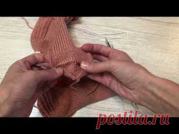 Мыс носка спицами