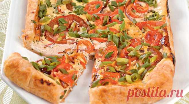 Летний пирог с помидорами
