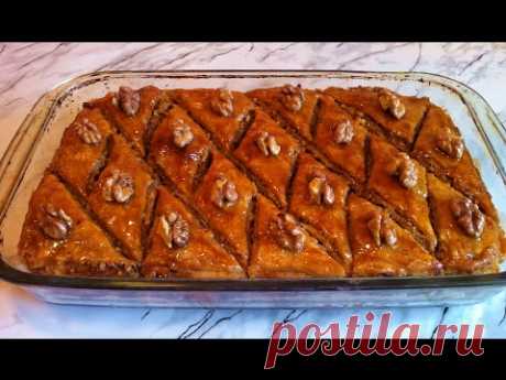 Пахлава с Грецким Орехом/Пахлава из Слоеного Теста/Baklava/Paxlava/Простой Рецепт(Ооочень Вкусно)