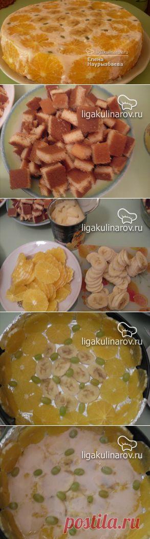 Торт "Фруктовая нежность" , рецепт пошаговый от Лиги Кулинаров. Рецепт торта "Фруктовая нежность", рецепты Лиги Кулинаров.