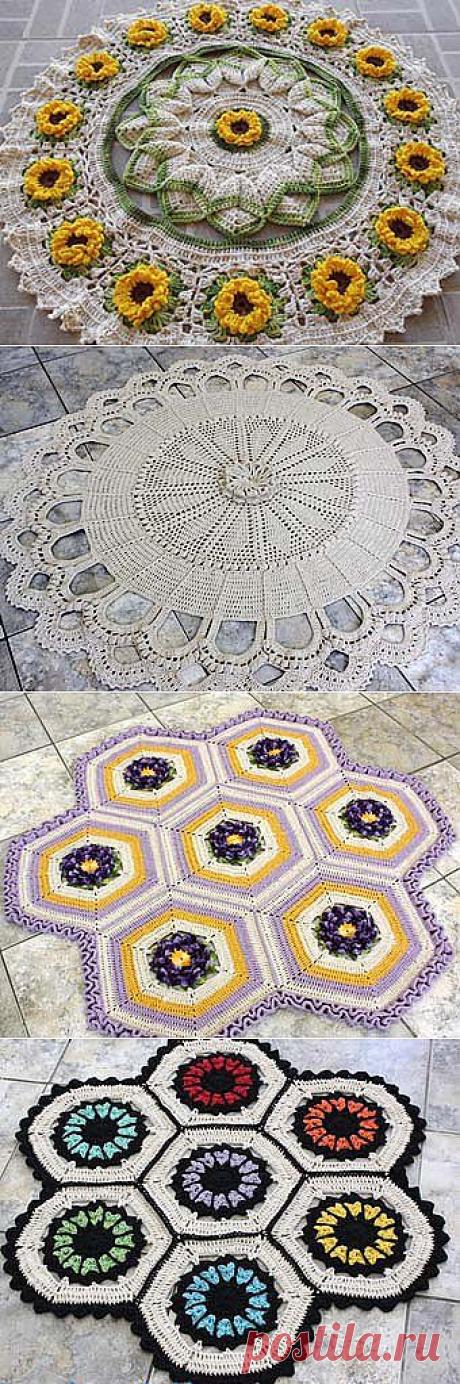 Круглые вязаные коврики своими руками - Учимся Делать Все Сами