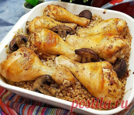 ​Куриные ножки с гречкой