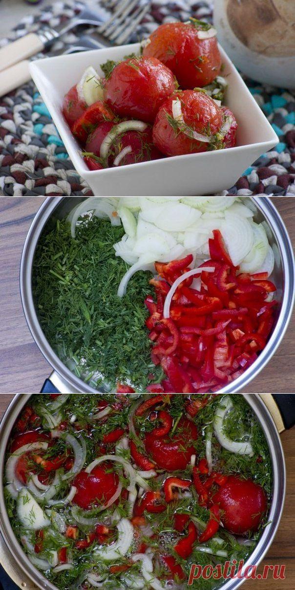 Помидоры закусочные. Отличная закуска из свежих домашних помидорчиков! | Поваренный сайт