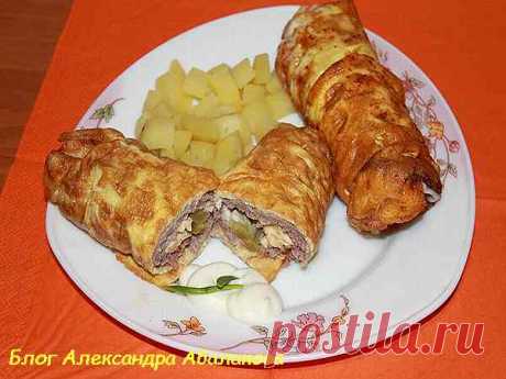 Мясной бризоль - красиво, вкусно и очень сытно.