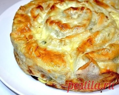 Пирог "Лаваш в заливке"