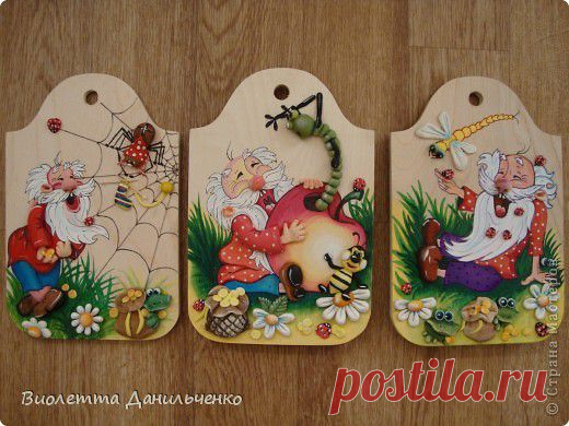 Роспись кух. досочки + лепка из соленого теста. МК + Галерея.
