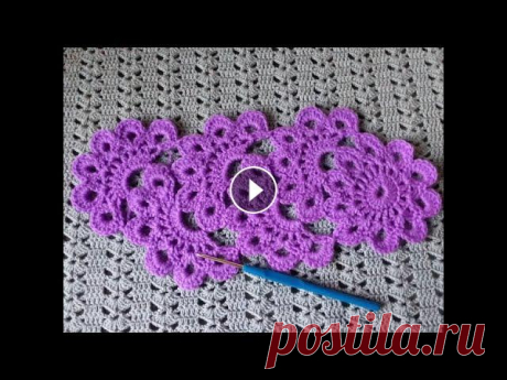 МК Ленточное кружево Вязание крючком Куда применить и как связать полосу красивого ленточного кружева.Такие полосы можно вязать разной длинны,ширина будет зависеть от выбранной вами пряжи...