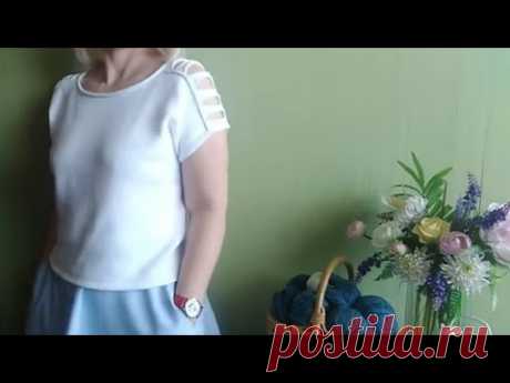 Вязание. Подробный экспресс мк. Летняя футболка "Бриз" ("Хулиганка").