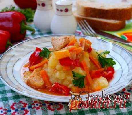 Рагу из индейки с овощами в казане фото рецепт приготовления