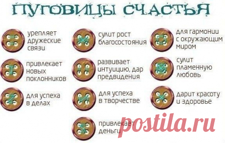 Знаете ли вы, что пришивая пуговицу, можно изменить свою судьбу? | Мамам, женщинам, бабушкам и очень любознательным.