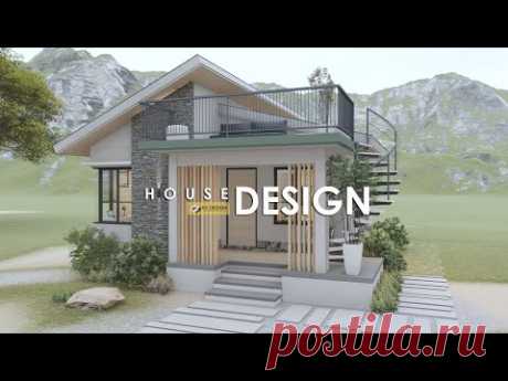 SMALL HOUSE DESIGN with ROOF DECK | 6.50m x 8.00m (52 sqm) | 2 BEDROOM