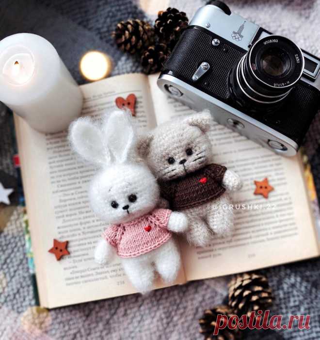 PDF Сердечные малыши крючком. FREE crochet pattern; Аmigurumi animal patterns. Амигуруми схемы и описания на русском. Вязаные игрушки и поделки своими руками #amimore - заяц, зайчик, кролик, зайчонок, зайка, крольчонок, кот, котик, кошка, кошечка.