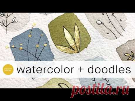 doodling with gold and white   ** beginner level