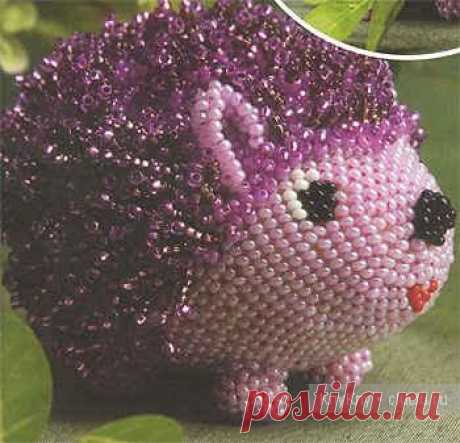 Фигурки из бисера - Ежик, схема плетения / Бисероплетение, поделки и украшения из бисера, мастер классы и схемы / КлуКлу. Рукоделие - бисероплетение, квиллинг, вышивка крестом, вязание