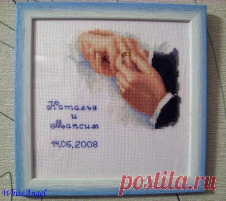 Vervaco 70.494 - Свадебная метрика. Вышивка: алфавит, календари, метрики. Общий фотоальбом