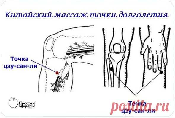 Китайский массаж точки долголетия
