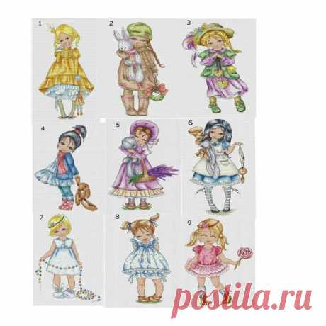 9 Charming Vintage Girly Cross Stitch Kits in One Style | Etsy 9 Charming Vintage Girly Cross Stitch Kits in One Style, Embroidery Needlepoint Easy Stitchery Kits, Vintage Dolls Cross Stitch Kits, DIY crafts kits  Canvas 14  The kit includes canvas, floss threads, color scheme of embroidery, needles  Select the desired set, guided by the numbers in the