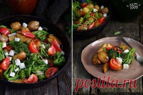 Картофельный салат с брокколи, томатами и сыром фета / Surfingbird знает всё, что ты любишь