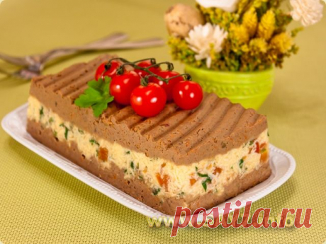 Паштет с куриной печенью и сыром.