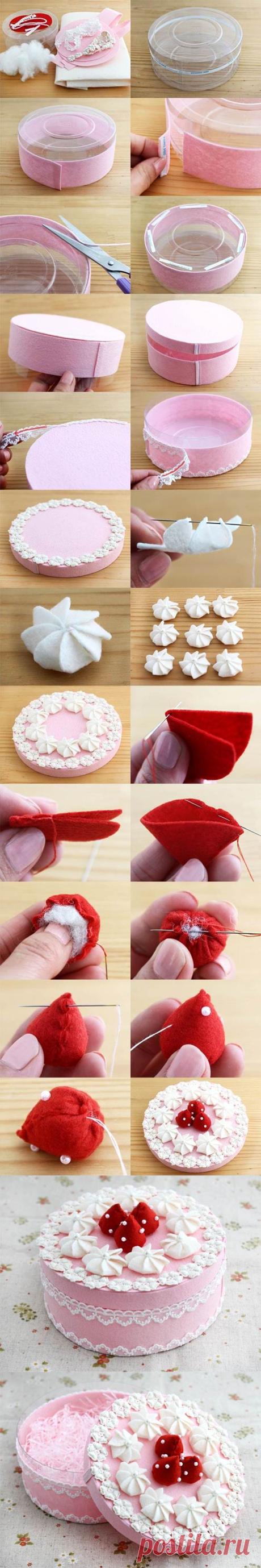 DIY красивые подарочные коробки украшены, как торт | iCreativeIdeas.com