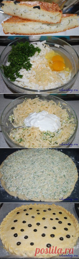 Пирог из творожного теста с начинкой | Вкусный день