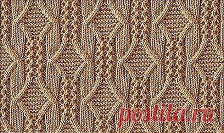 Оригинальный узор спицами.