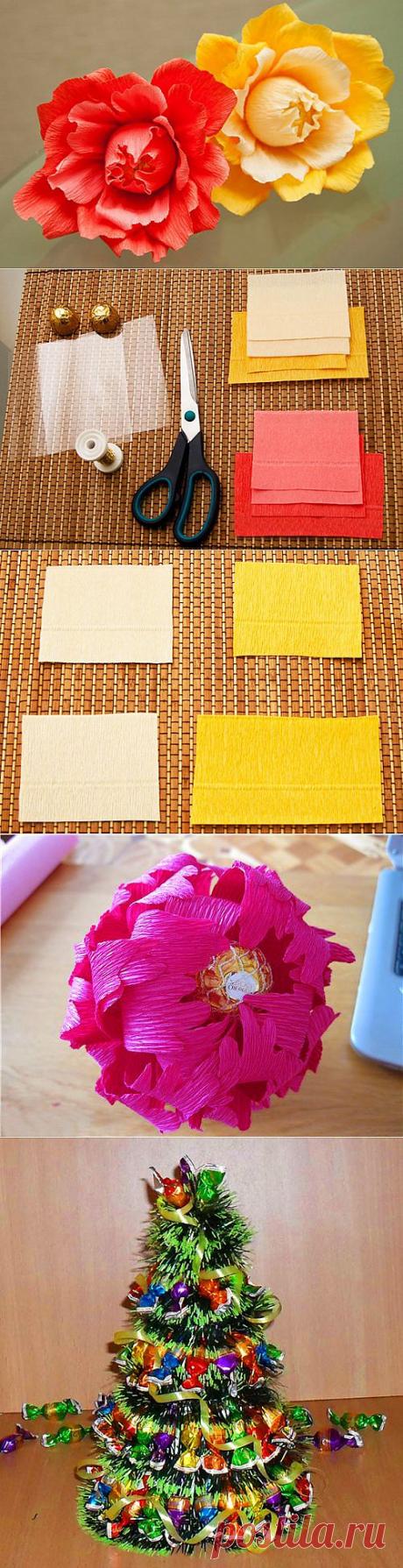 Как сделать БУКЕТЫ ИЗ КОНФЕТ. Пошаговые ФОТО, инструкции. Букеты из конфет своими руками. Делаем букеты из конфет