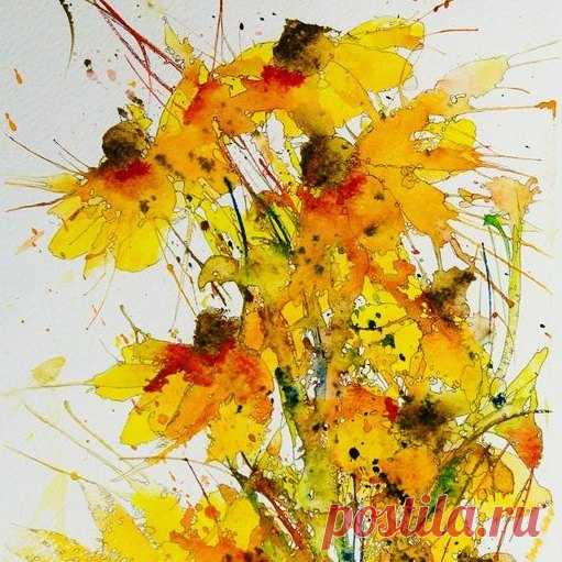 Waterolor by Ivelina Vladimirova
💛💛💛
Охры в природе представляют собой смесь гидроокисей железа с каолином, силикатами, гипсом и органическими веществами. Эта земляная краска окрашена в различные оттенки желтого цвета. Охра широко распространена по всему свету. Охра красивейшего оттенка, так называемая «ситинобра», происходит из Франции (Воклюз), «сиены» — из Италии (Тоскана, Сицилия). Красящим веществом, составляющим меньшую часть пигмента, является гидроокись железа [...