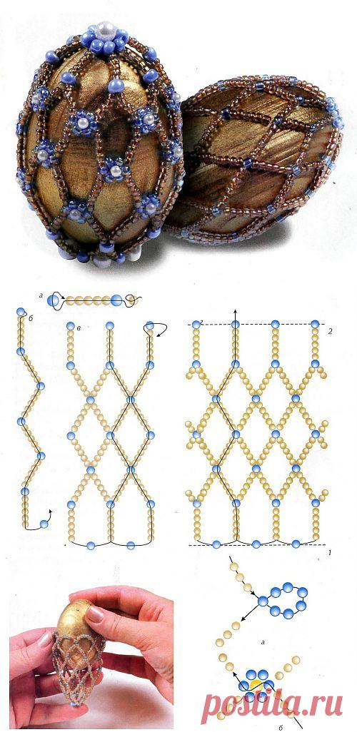 Яйцо в ажурной сетке Автор: Наталья Шелетин.
