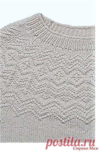 Узор для круглой кокетки спицами