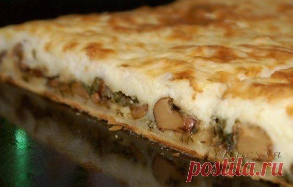 Слоёный пирог с грибами и картофелем. Просто гениально! Приготовьте к ужину!