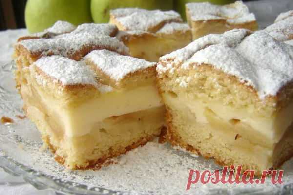 Бесподобный яблочный пирог с заварным кремом. В разы вкуснее шарлотки!