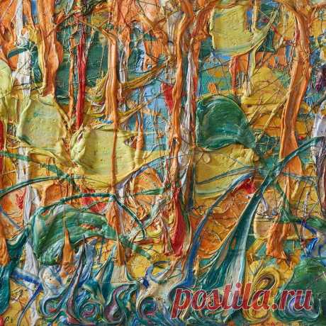 Масло, холст 120 см 100 см Пейзаж ”Сосны. Время и бытие” я писала на пленэре. Я решала задачу: передать движение на картине крупными энергичными мазками, запечатлеть в своей манере дух леса, золотые сосны, качающиеся на ветру. В тот день я была околдована соснами. В таком месте невольно задумываешься о жизни и о времени. Екатерина Лебедева художник