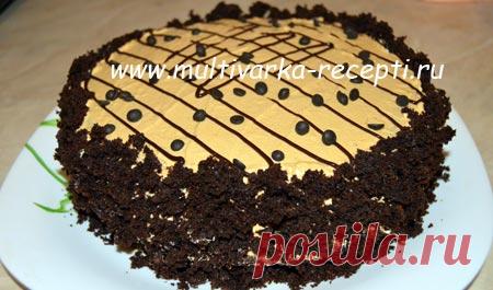 Торт Пьяная вишня в шоколаде (рецепт для мультиварки и духовки)