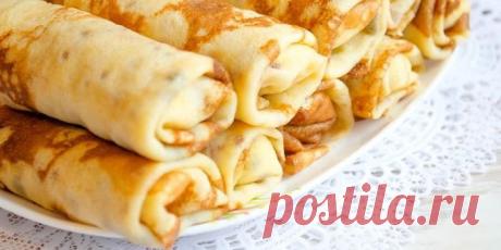 Очень вкусные блины на кипятке Ингредиенты:

 	кипяток — 1,5 стакана
 	молоко — 1,5 стакана
 	яйца — 2 штуки
 	мука — 1,5 стакана (тесто должно быть реже, чем на оладьи)
 	сливочное масло — 1,5 столовые ложки
 	сахарный песок — 1,5 столовые ложки
 	соль — 0,5 чайной ложки
 	ваниль

 



Приготовление:

 	Взбейте