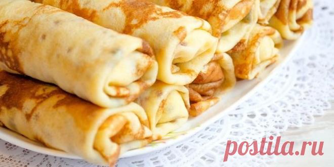 Очень вкусные блины на кипятке Ингредиенты:

 	кипяток — 1,5 стакана
 	молоко — 1,5 стакана
 	яйца — 2 штуки
 	мука — 1,5 стакана (тесто должно быть реже, чем на оладьи)
 	сливочное масло — 1,5 столовые ложки
 	сахарный песок — 1,5 столовые ложки
 	соль — 0,5 чайной ложки
 	ваниль

 



Приготовление:

 	Взбейте