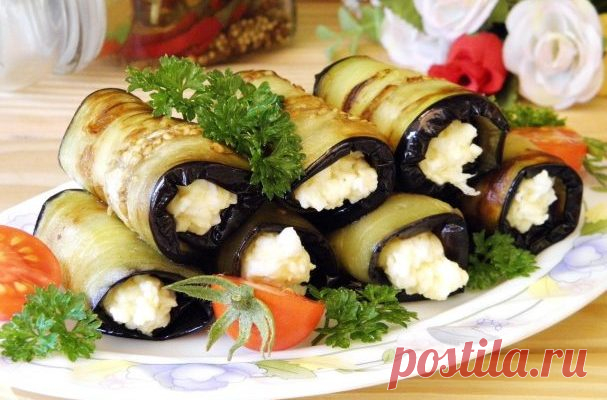Рулеты из баклажанов с сыром — вкусное блюдо для семьи | sm-news.ru
