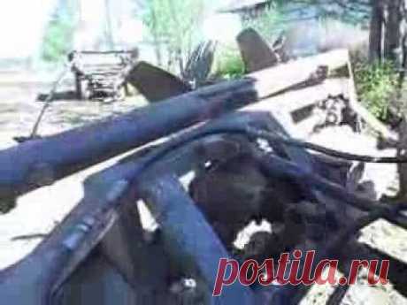 Трактор Т-40АМ с самодельной фрезой