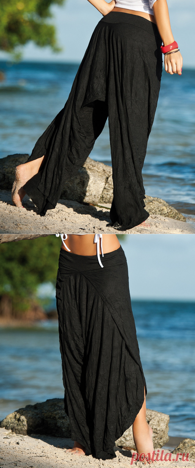 Mapalé by AM PM Black Layer Palazzo Pants | zulily